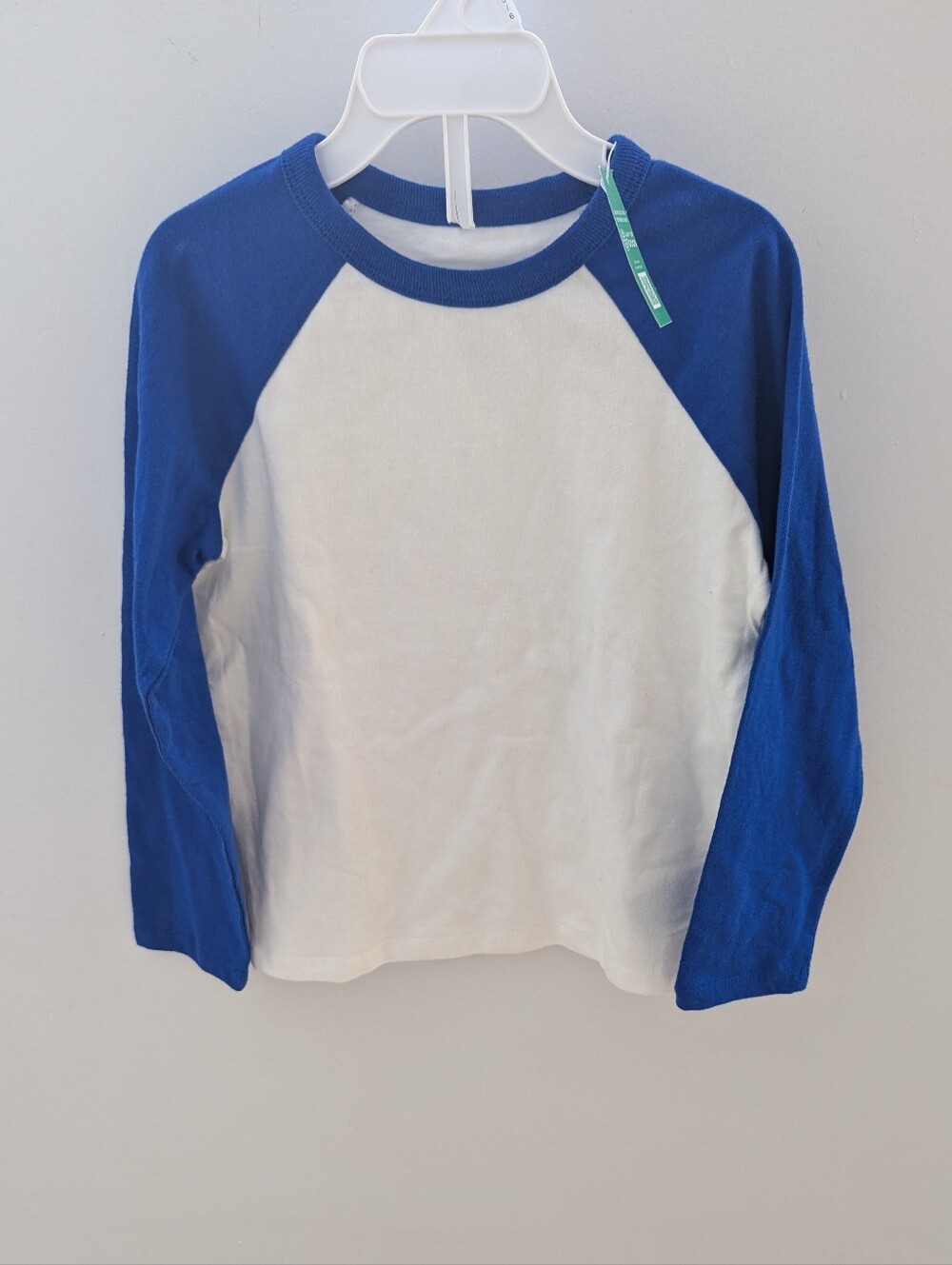 Gap Kids Long Sleeve Raglan Shirt - Blue & White
